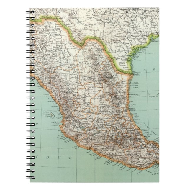 Mexique - Map of Mexico Notebook (Front)