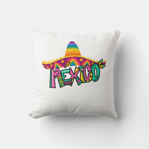 Mexique t shirt pour vavance throw pillow