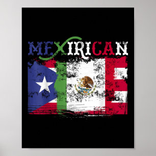 Mexirican Shirt, Puerto Rico Flag Tee, Cinco De Ma Poster