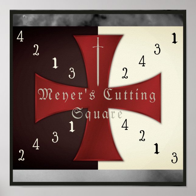 Meyer's Cutting Square — Templar Cross Poster (Front)