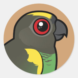 Birdorable Meyer's Parrot Round Sticker