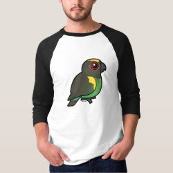 Birdorable Meyer's Parrot Men's Basic 3/4 Sleeve Raglan T-Shirt