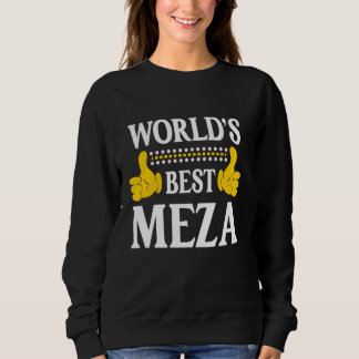 Meza Surname Funny Team Family Last Name World's B Sweatshirt