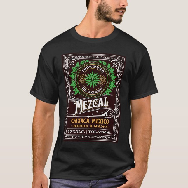 Mezcal Bottle Label T-Shirt (Front)