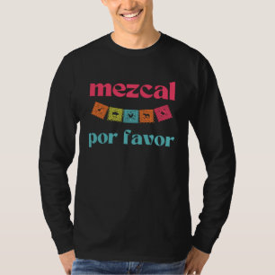 Mezcal Por Favor Groovy Retro Colorful Mexican Boo T-Shirt