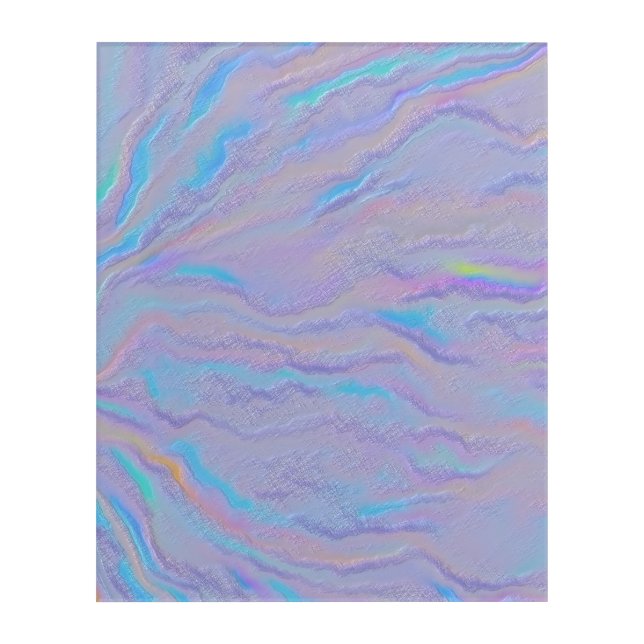 Mezmerizing Iridescent Stone Acrylic Print (Front)