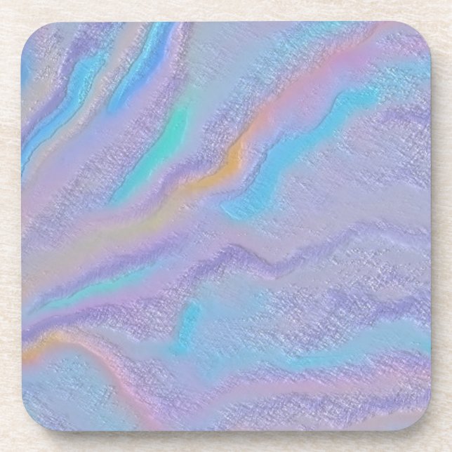 Mezmerizing Iridescent Stone Beverage Coaster (Front)