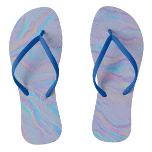 Mezmerizing Iridescent Stone Flip Flops
