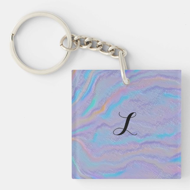 Mezmerizing Iridescent Stone Keychain (Front)