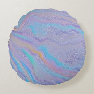 Mezmerizing Iridescent Stone Round Pillow