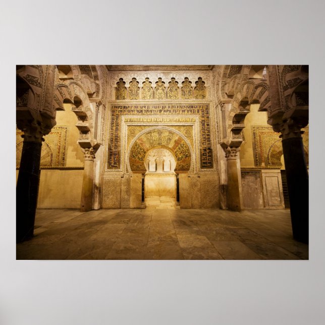 Mezquita Mihrab in Cordoba Poster (Front)