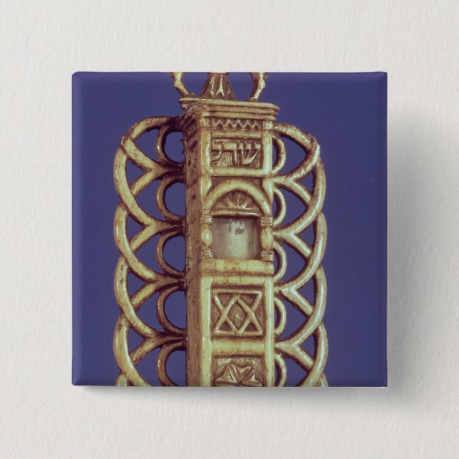 Mezuzah  Case Pinback Button (Front)
