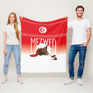 Mezwed - tunisian bagpipes fleece blanket