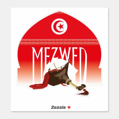mezwed _ tunisian bagpipes sticker