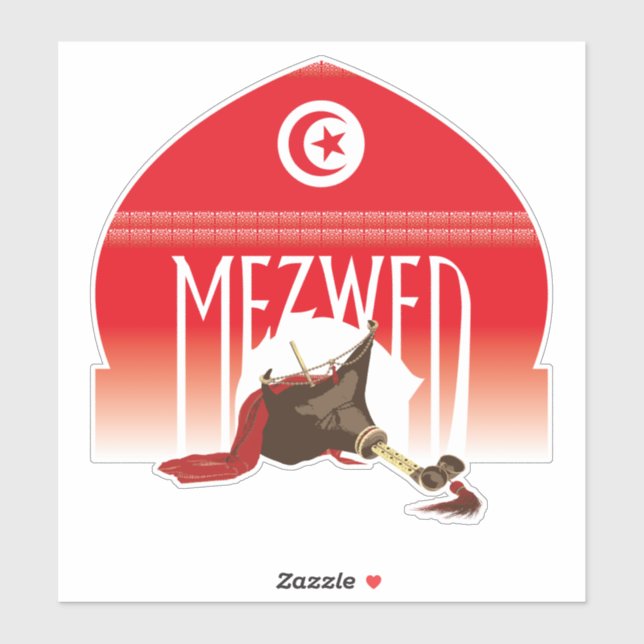 mezwed - tunisian bagpipes sticker (Sheet)