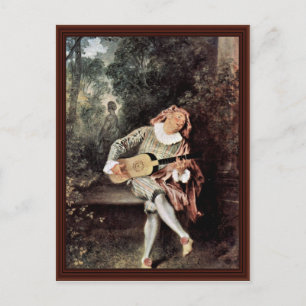 Mezzetin By Antoine Watteau Postcard