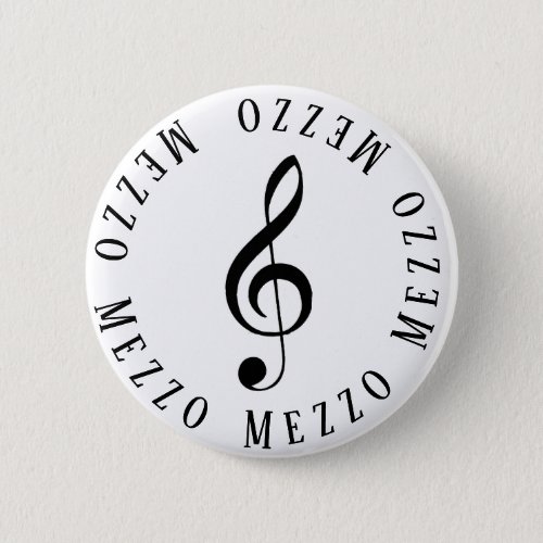 Mezzo Singer Treble Clef Button