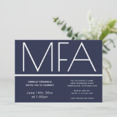 MFA degree Graduation Party Invitation (Standing Front)
