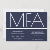 MFA degree Graduation Party Invitation (Front)