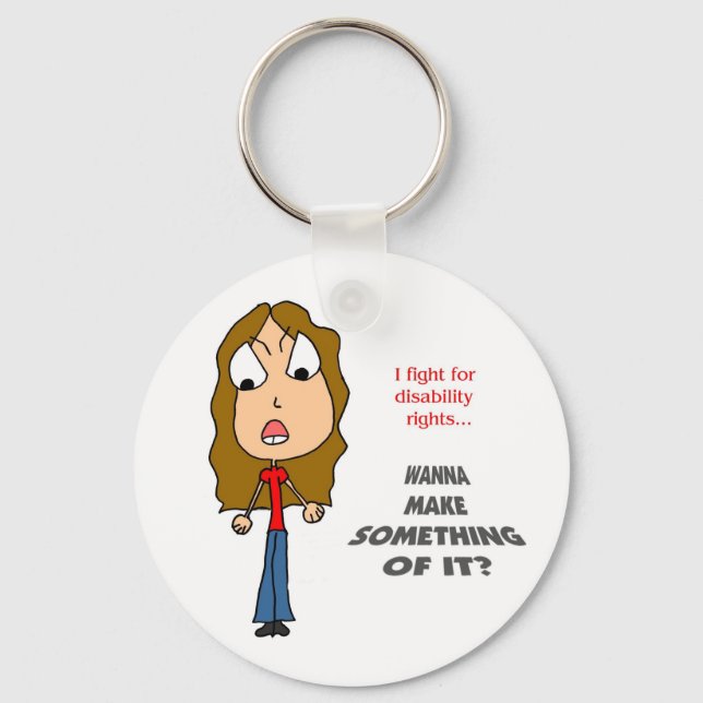 MFH2: I FIGHT FOR DISABILITY RIGHTS KEYCHAIN (Front)