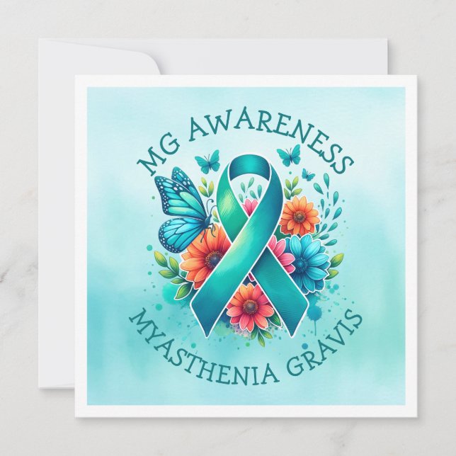 MG Awareness | Myasthenia Gravis Ribbon (Front)