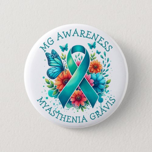 MG Awareness  Myasthenia Gravis Ribbon Button