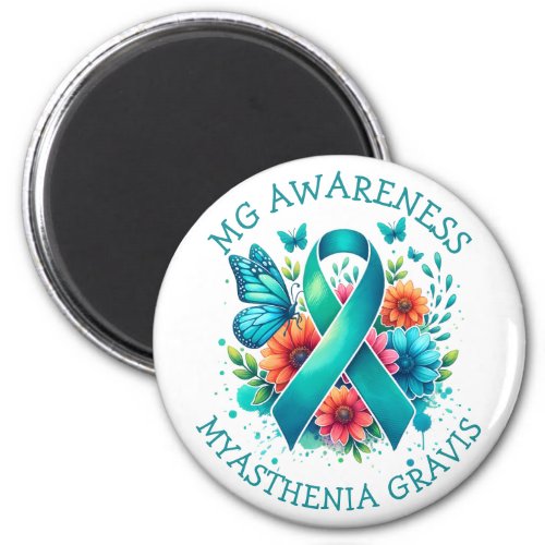 MG Awareness  Myasthenia Gravis Ribbon Magnet