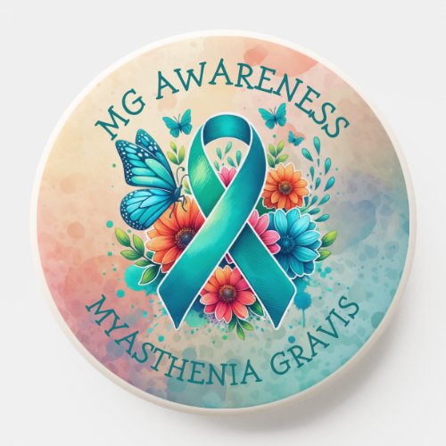 MG Awareness  Myasthenia Gravis Ribbon PopSocket