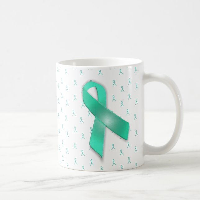 MG Awareness Ribbons  Coffee Mug Teal (Right)