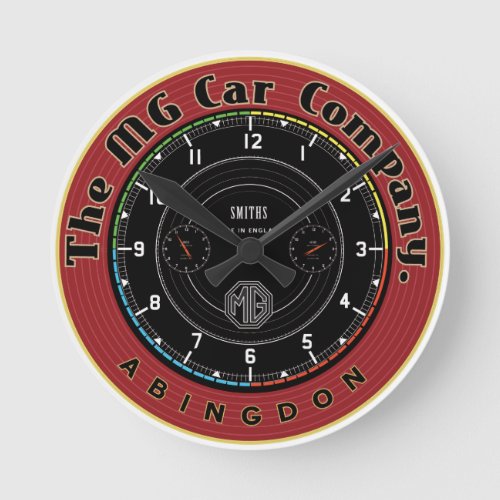 Mg Car Company Abingdon England Round Clock