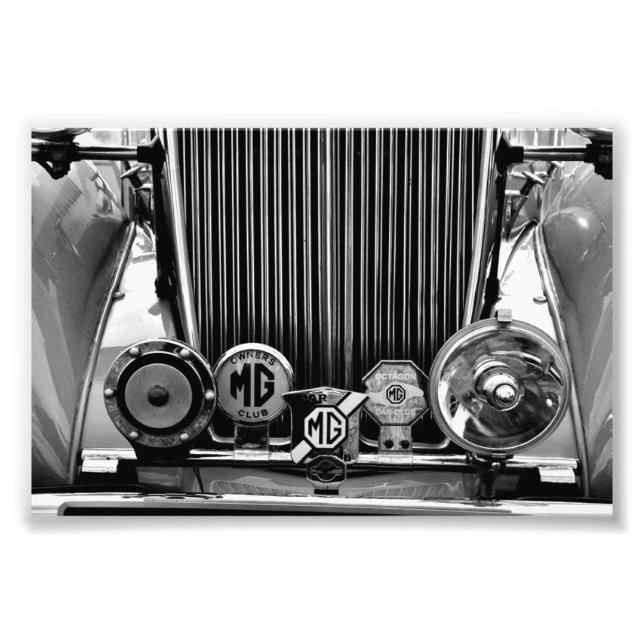 MG Classic Sports Motor Car Photo Print (Front)