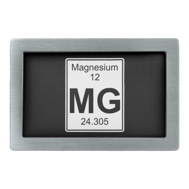 Mg - Magnesium Belt Buckle (Front)