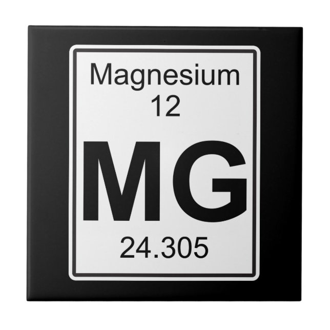 Mg - Magnesium Ceramic Tile (Front)