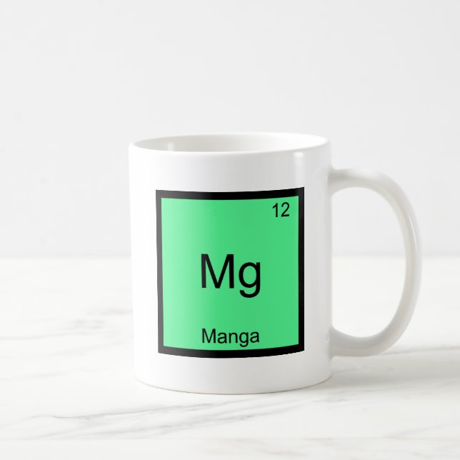 Mg - Manga Comic Funny Chemistry Element Symbol Coffee Mug (Right)