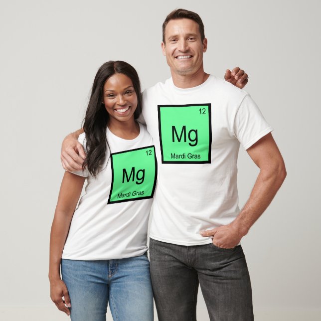 Mg - Mardi Gras Funny Chemistry Element Symbol Tee (Unisex)