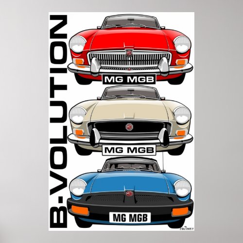 MG MGB evolution Poster