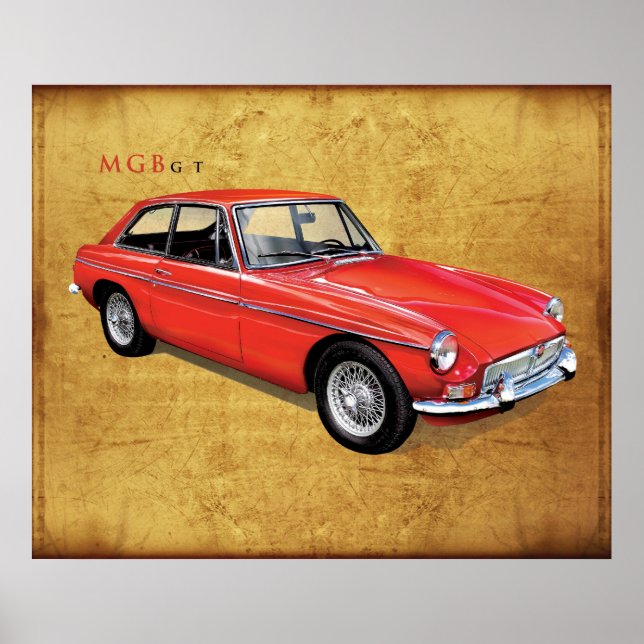 MG MGBgt classic british  Hardtop Poster (Front)