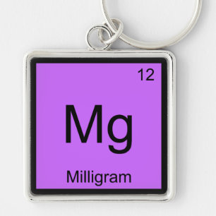 Mg - Milligram Funny Chemistry Element Symbol Tee Keychain