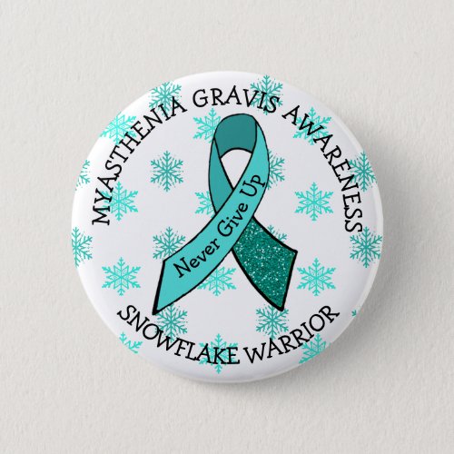MG Snowflake Warrior Awareness Ribbon Button
