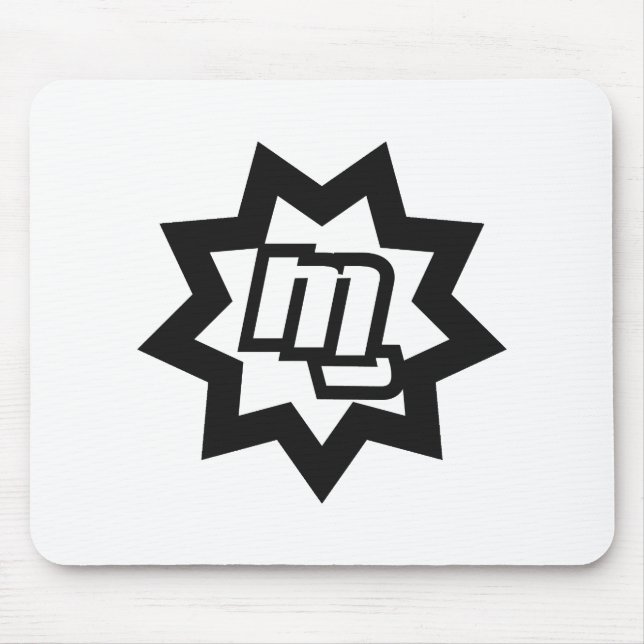 MG Symbol Mousepad (B/W) (Front)