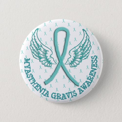 MG Warrior Angel Wings Awareness Ribbon Button