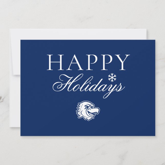 MGE Mascot Head Holiday Design Card (Front)