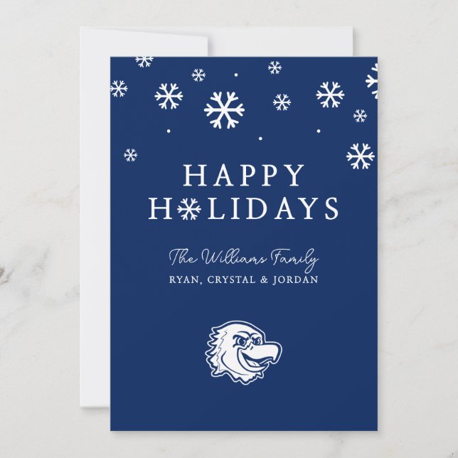 MGE Mascot Head Holiday Design Card (Front)