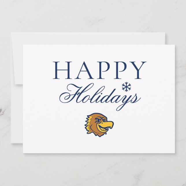 MGE Mascot Head Holiday Design Card (Front)