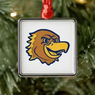 MGE Mascot Head Holiday Design Metal Ornament