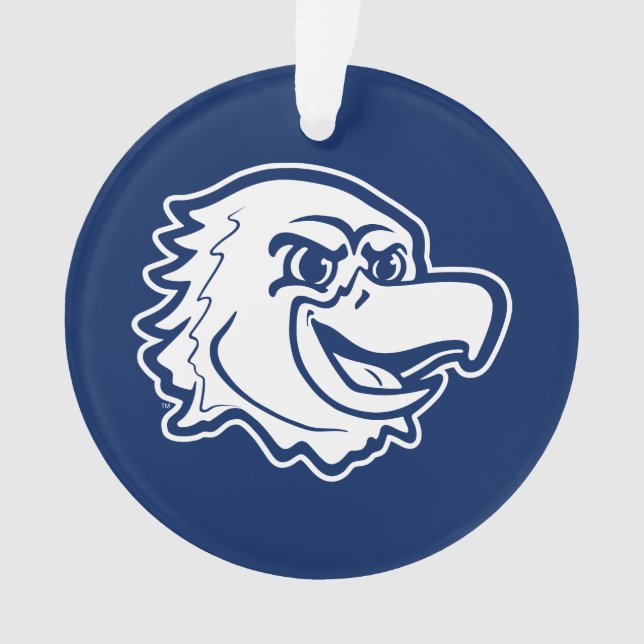 MGE Mascot Head Holiday Design Ornament (Front)