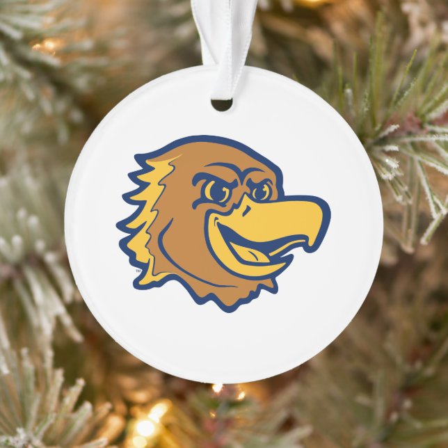 MGE Mascot Head Holiday Design Ornament (Tree)