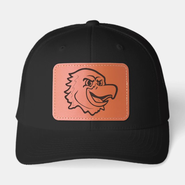 MGE Mascot Head Leather Patch Hat (Front)