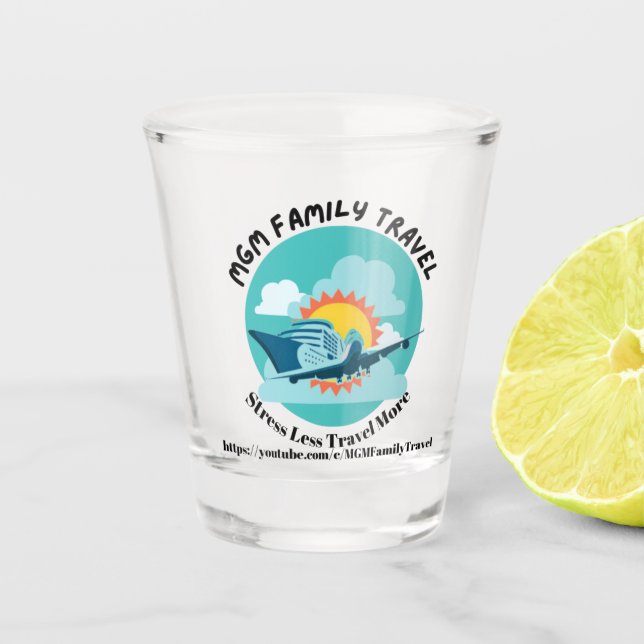 MGM Family Travel shot glass (Front)