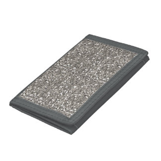 MGTG LIGHT TAN NEUTRAL GLITTER-TEXTURED BACKGROUND TRIFOLD WALLET